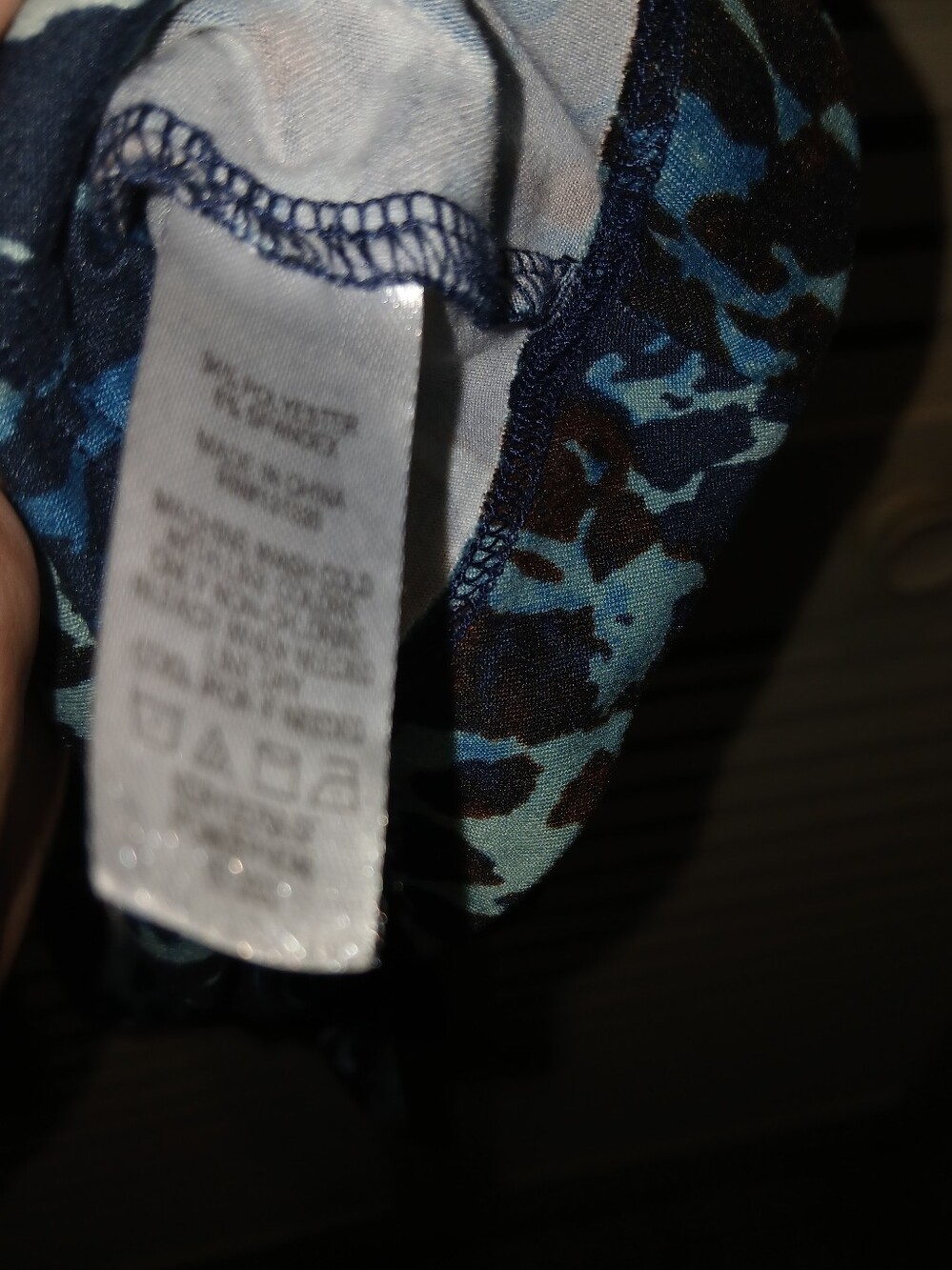 Nine Britton Stitch Fix Blue Leopard Faux Wrap Dress Large - Picture 4 of 4